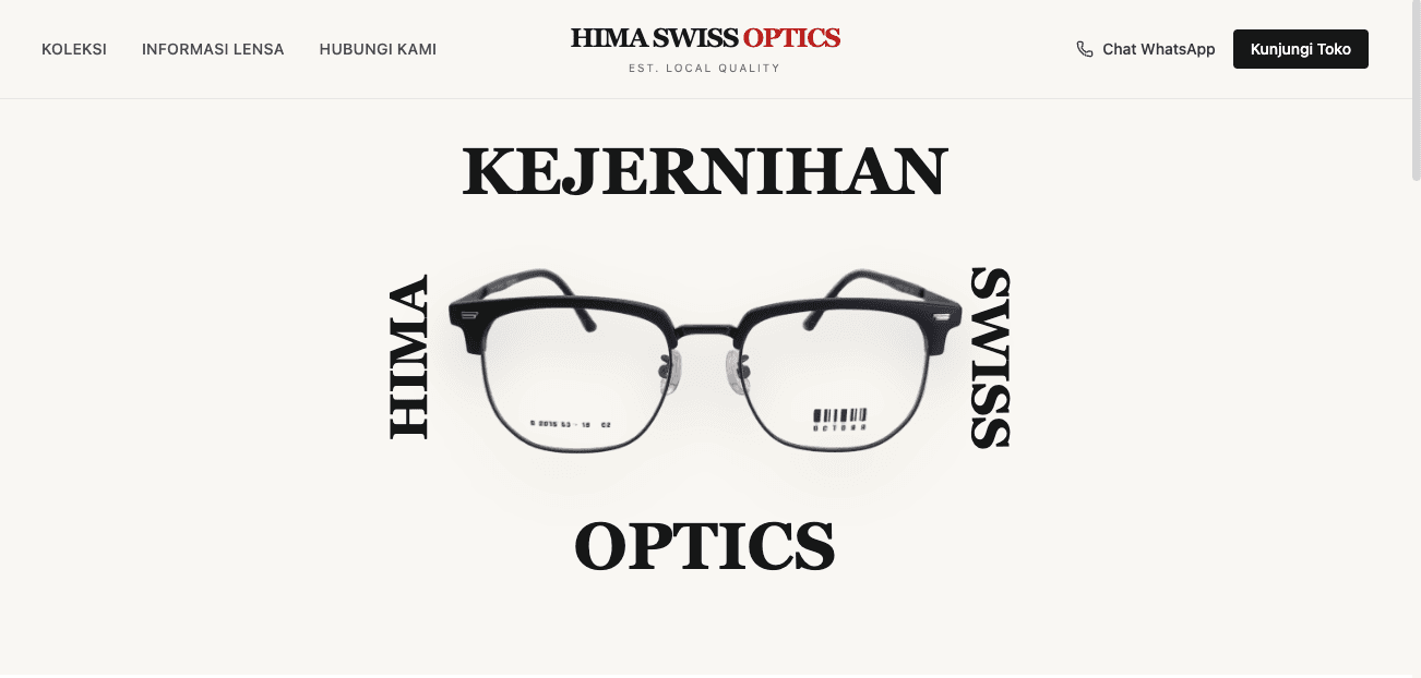 Website Himas Swiss Optics