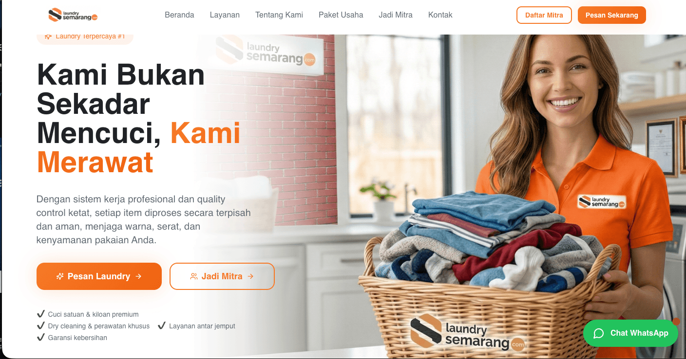 Website Laundry Semarang